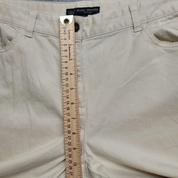 Brooks Brothers 346 Pants Womens 14 Tan Jamie Fit Chino Casual Flat Front Pocket - Picture 9 of 10